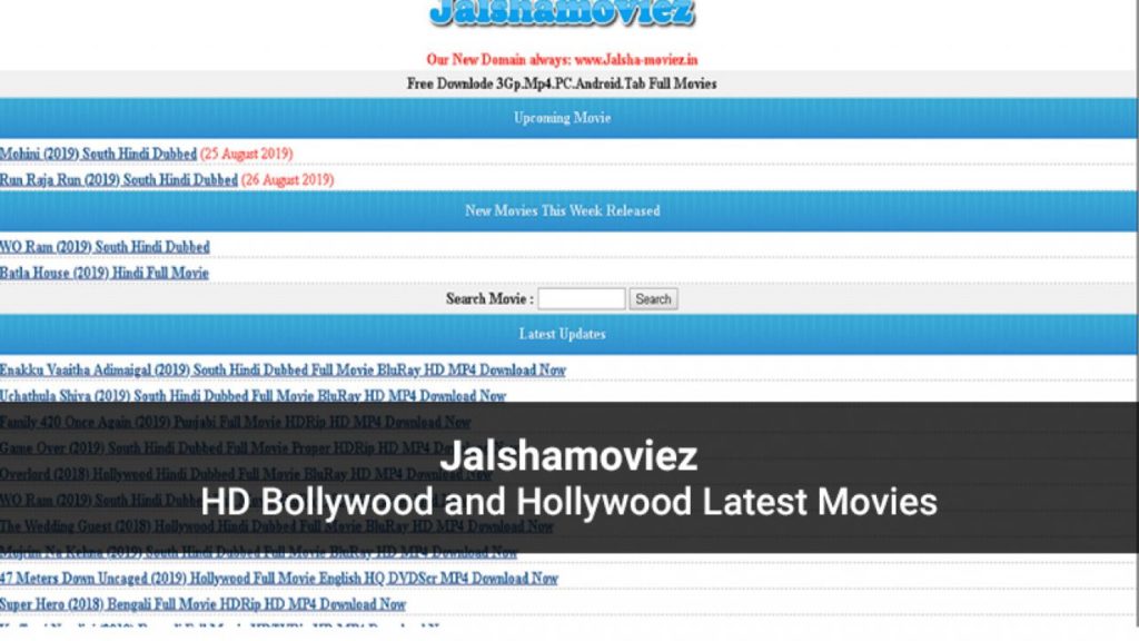 Jalshamoviez: HD Bollywood and Hollywood Latest Movies to Watch Online in 2020